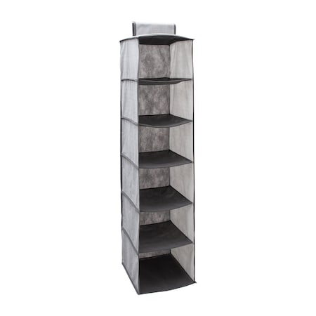 Simplify 6 Shelf Closet Organizer in Grey 26606-GREY